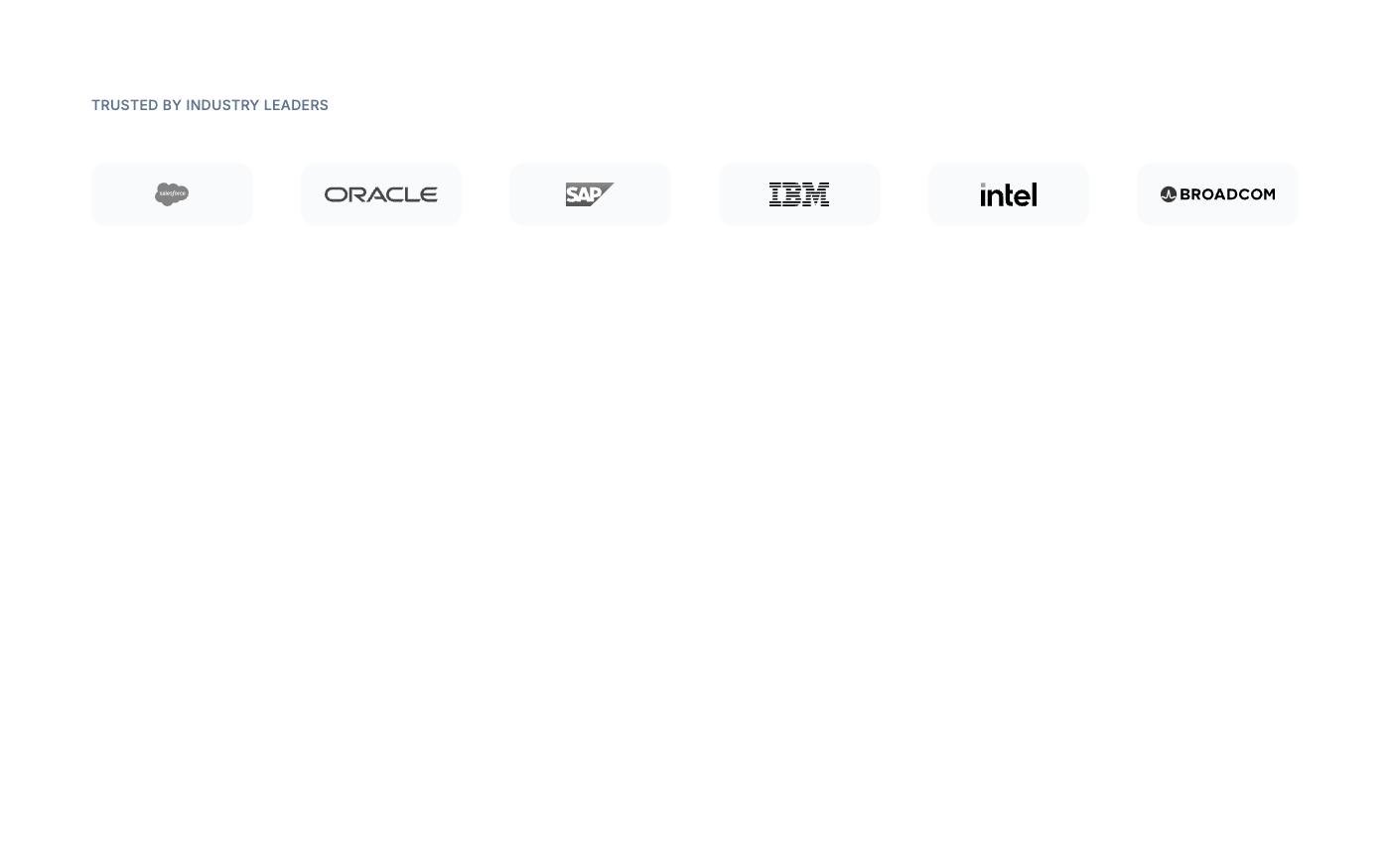 Client logo grid for social proof