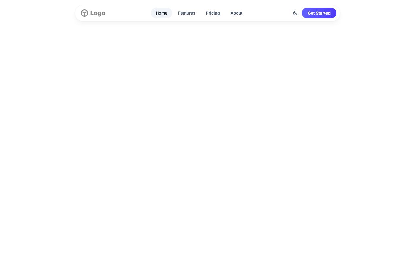 Floating Capsule Navbar preview