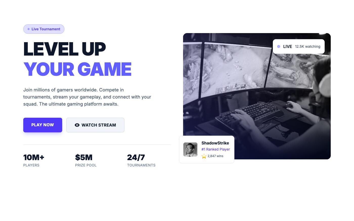 Gaming-themed dark hero