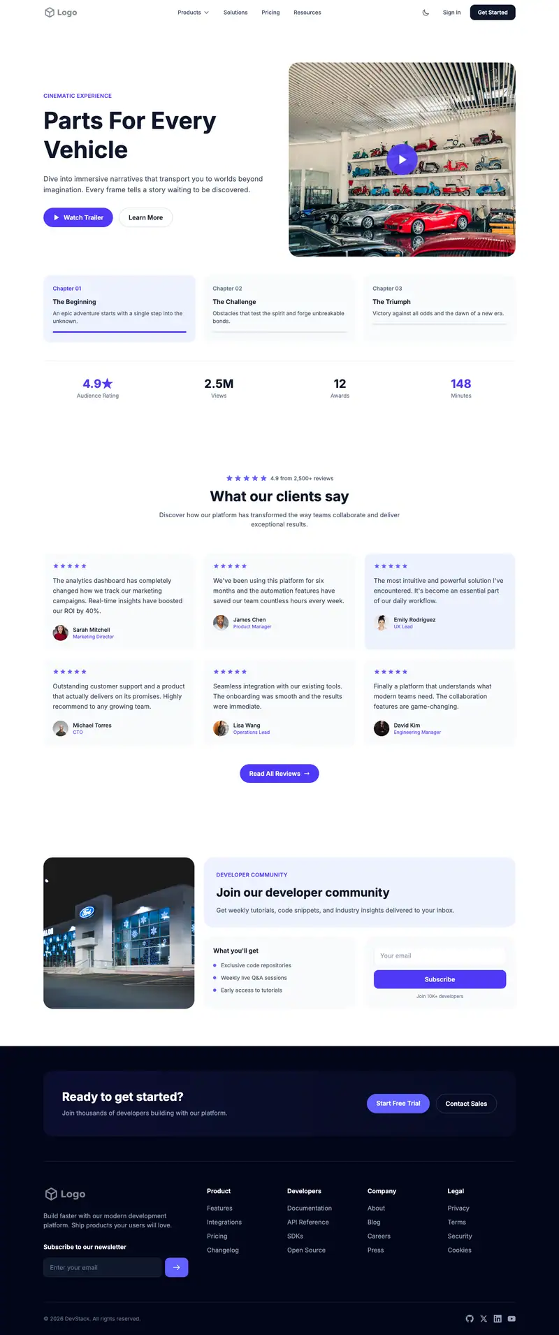 Auto Parts Store template