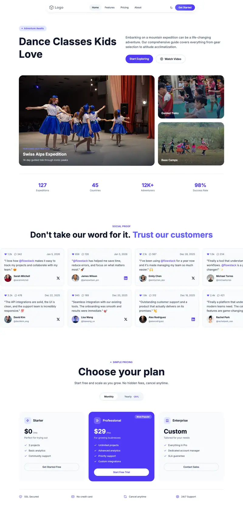 Kids Dance School template