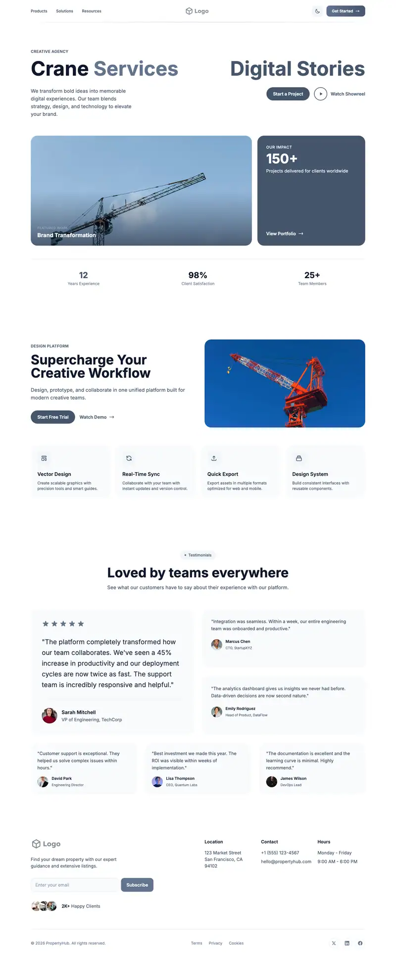 Crane Service template