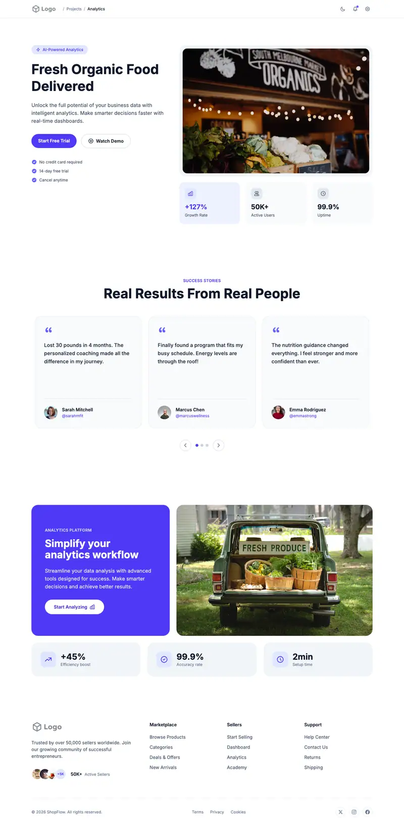 Organic Food Store template