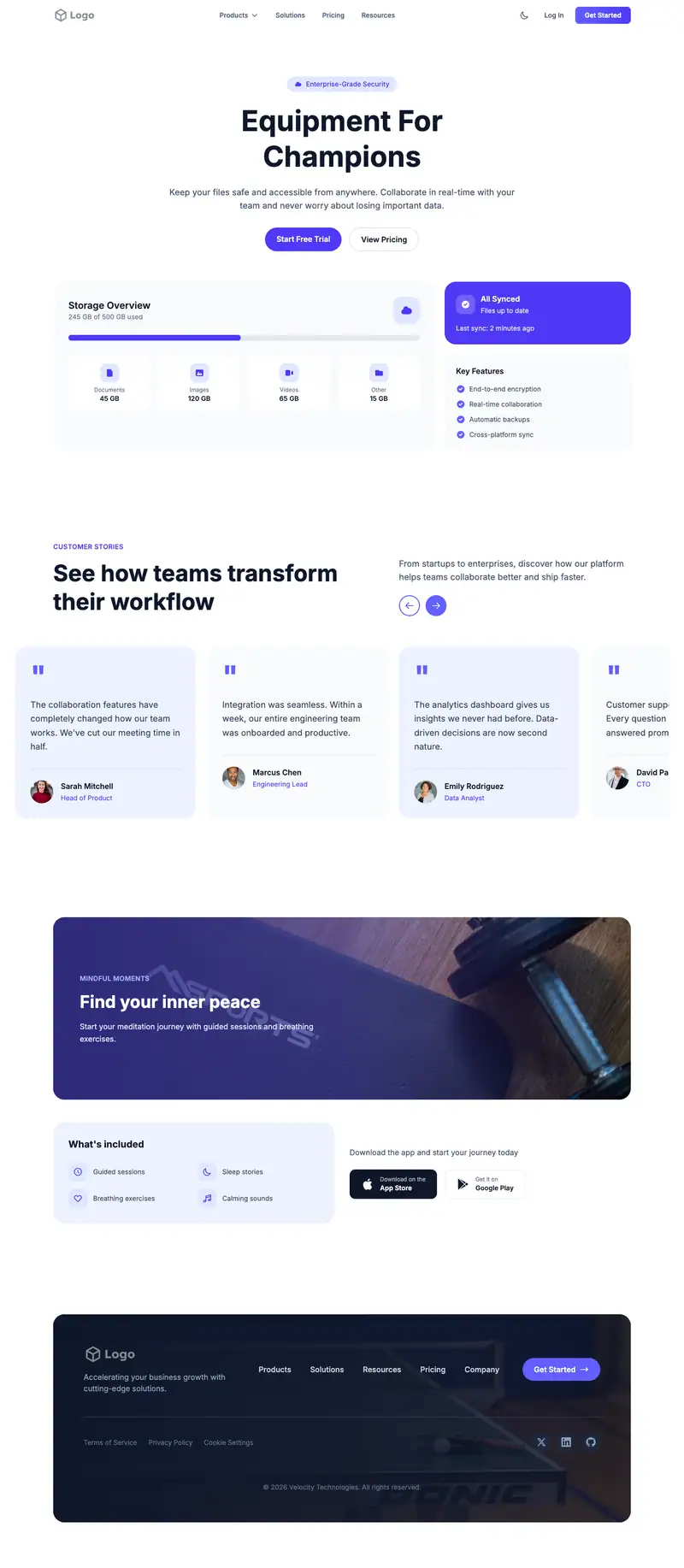 Sports Equipment Store template