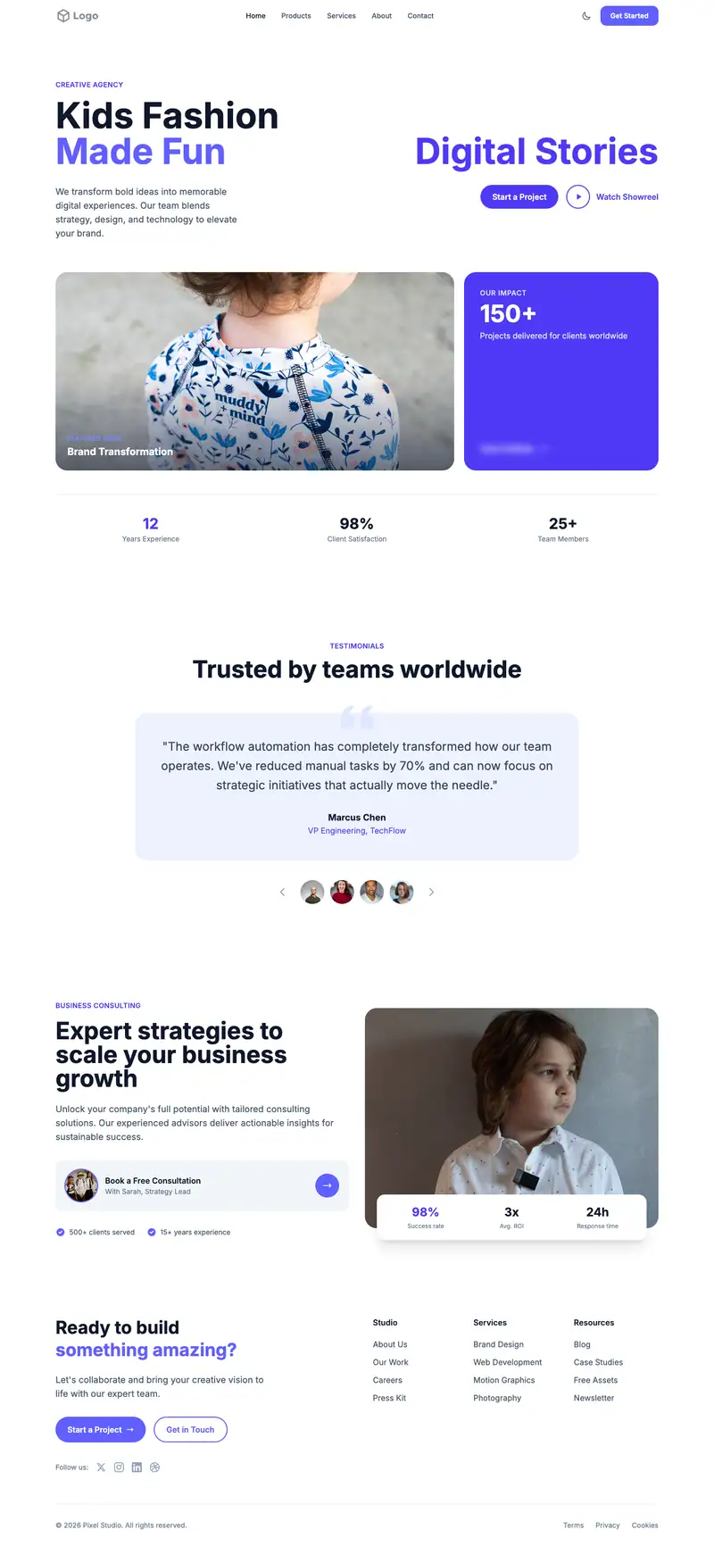 Kids Clothing Store template