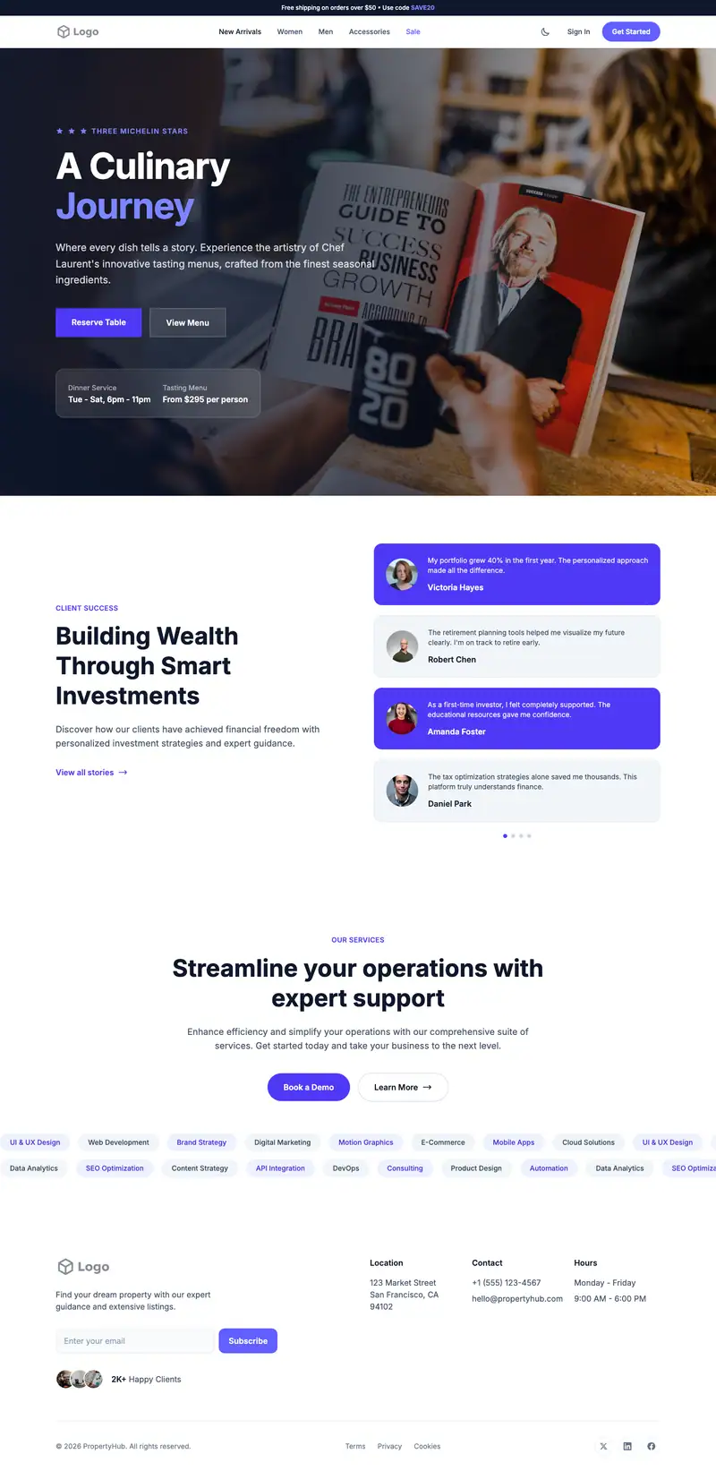 Online Bookstore template