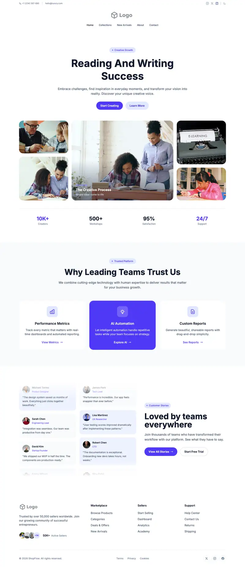 Reading Writing Tutoring template