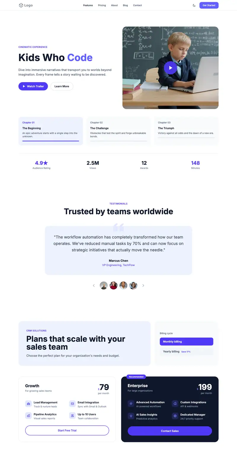 Coding For Kids template