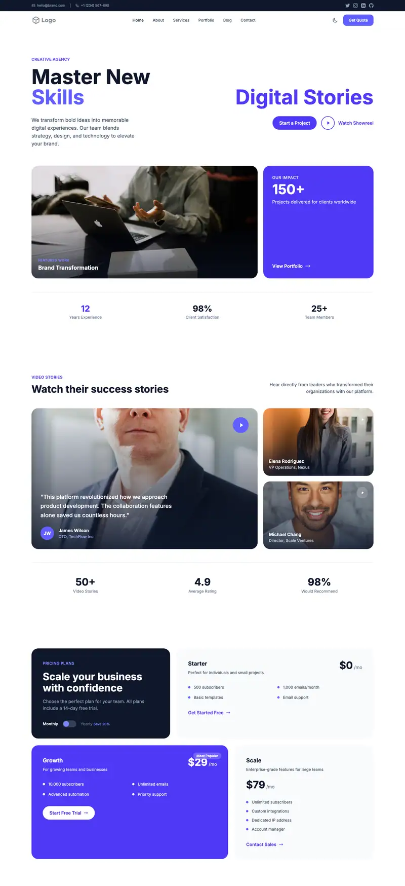 Course Sales Page template