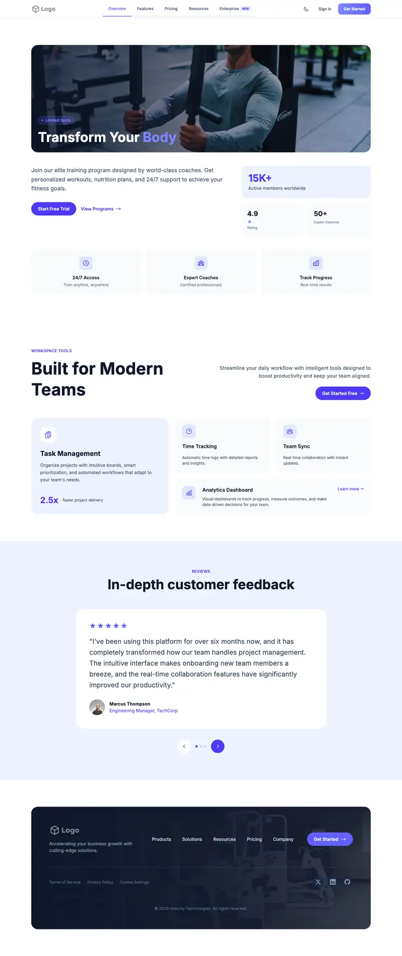 Fitness Center template