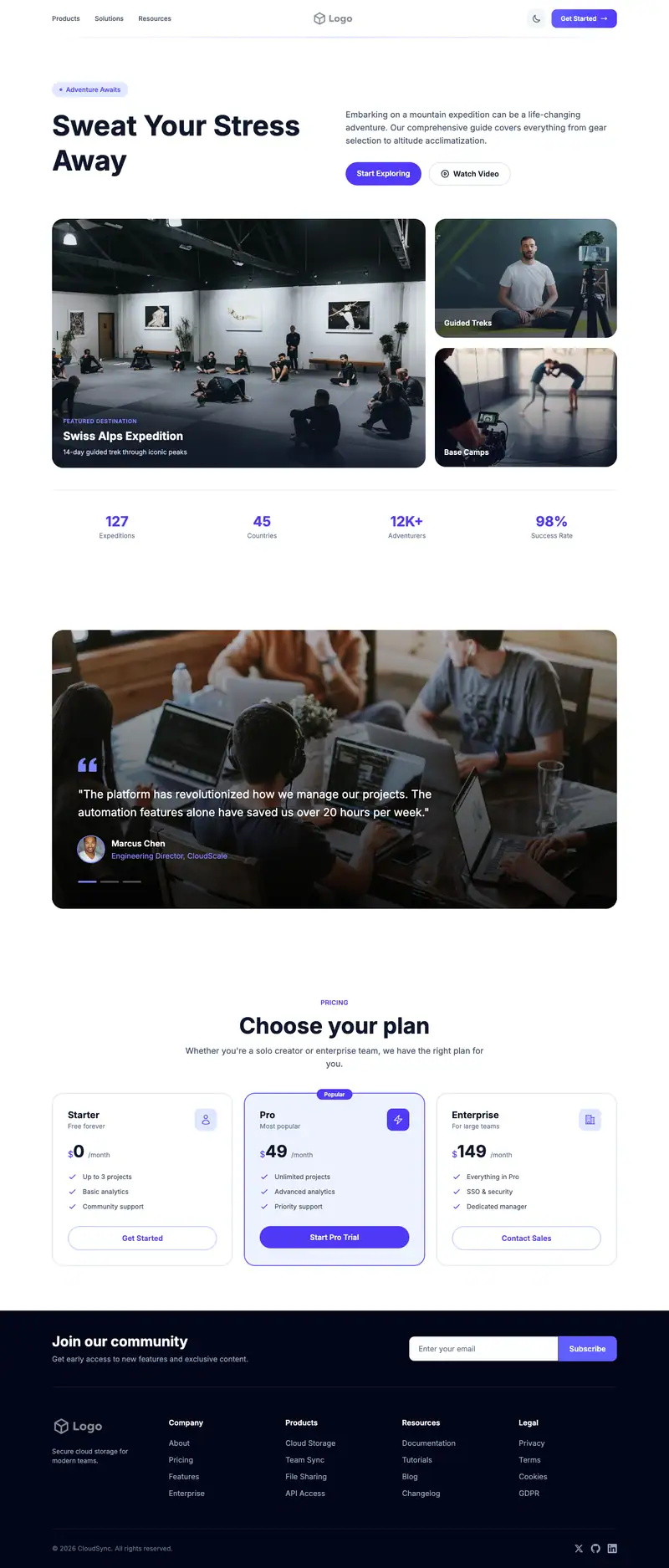 Hot Yoga Studio template