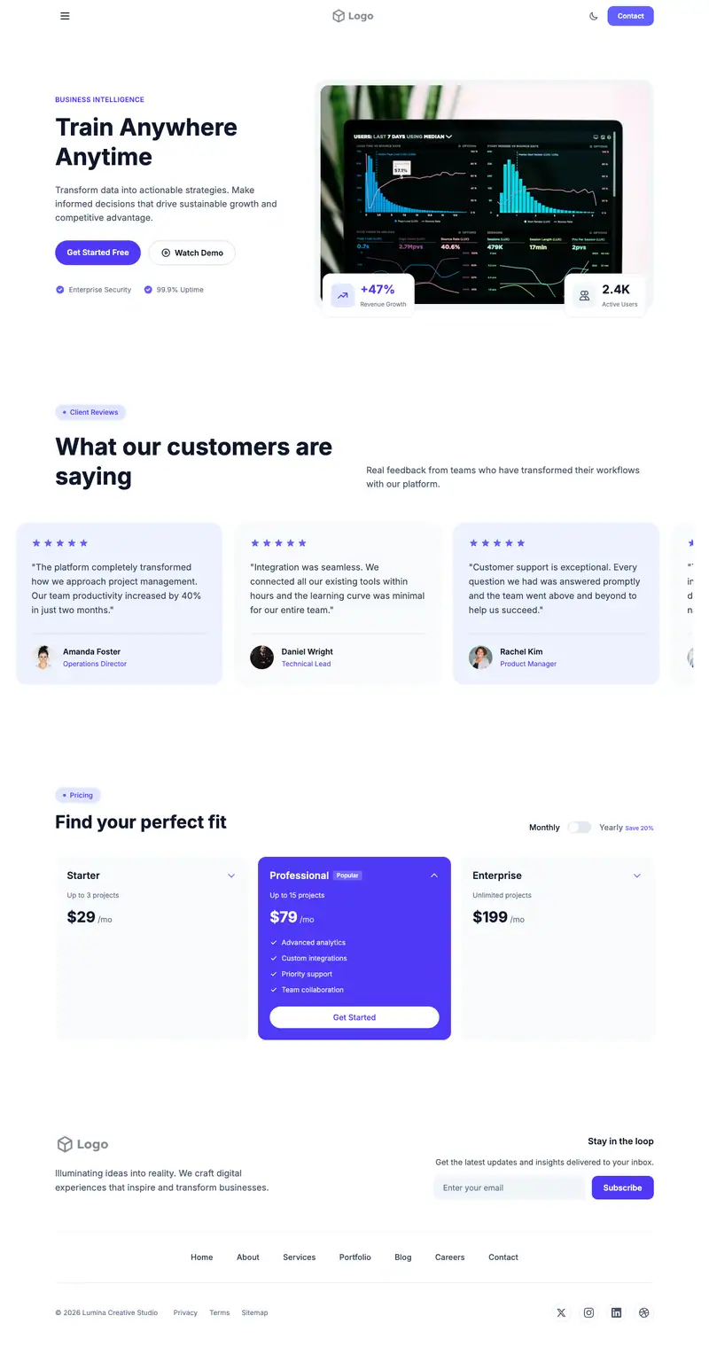 Online Fitness Coach template