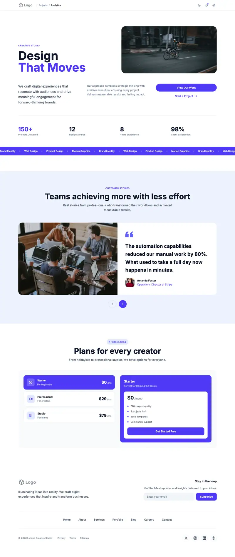Spin Cycling Studio template