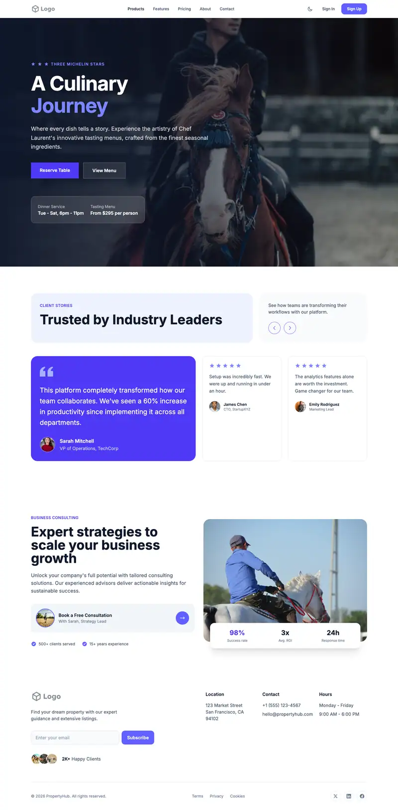 Horse Riding Lessons template