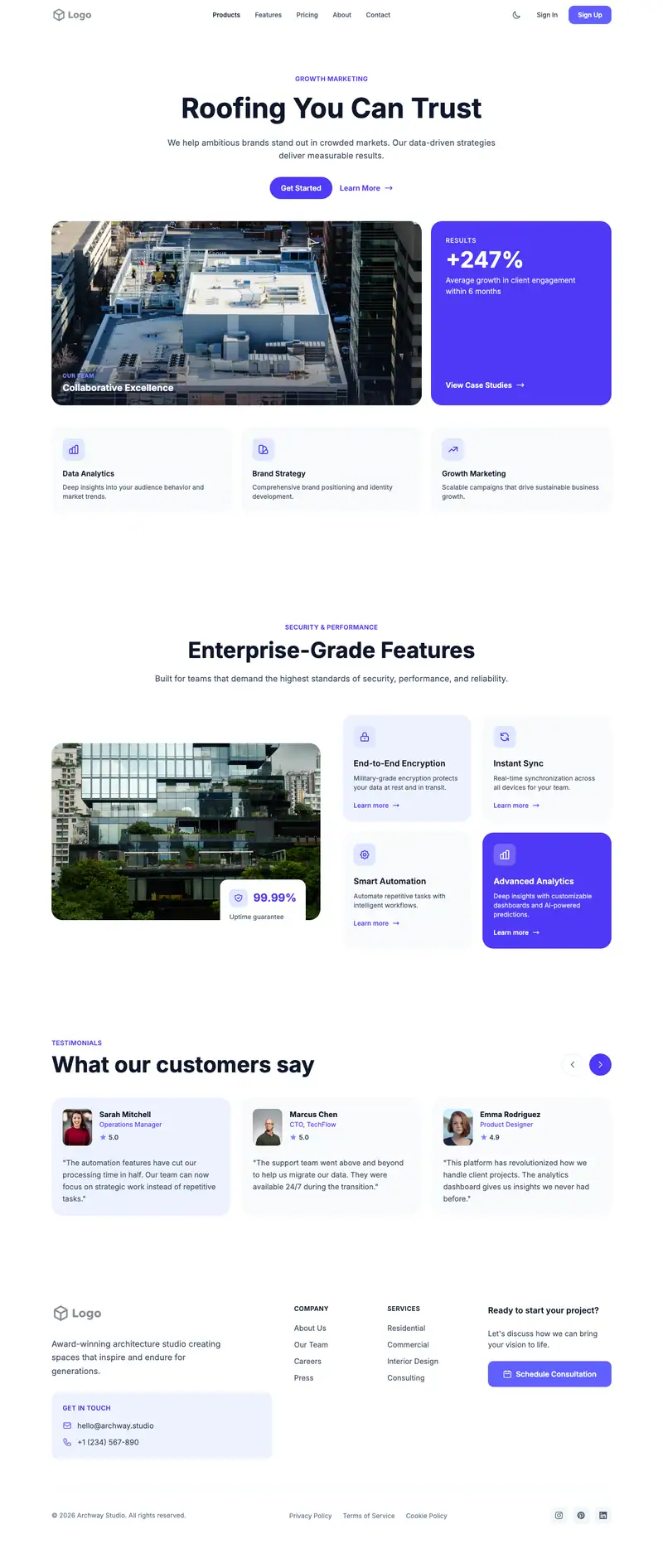 Roofing Company template