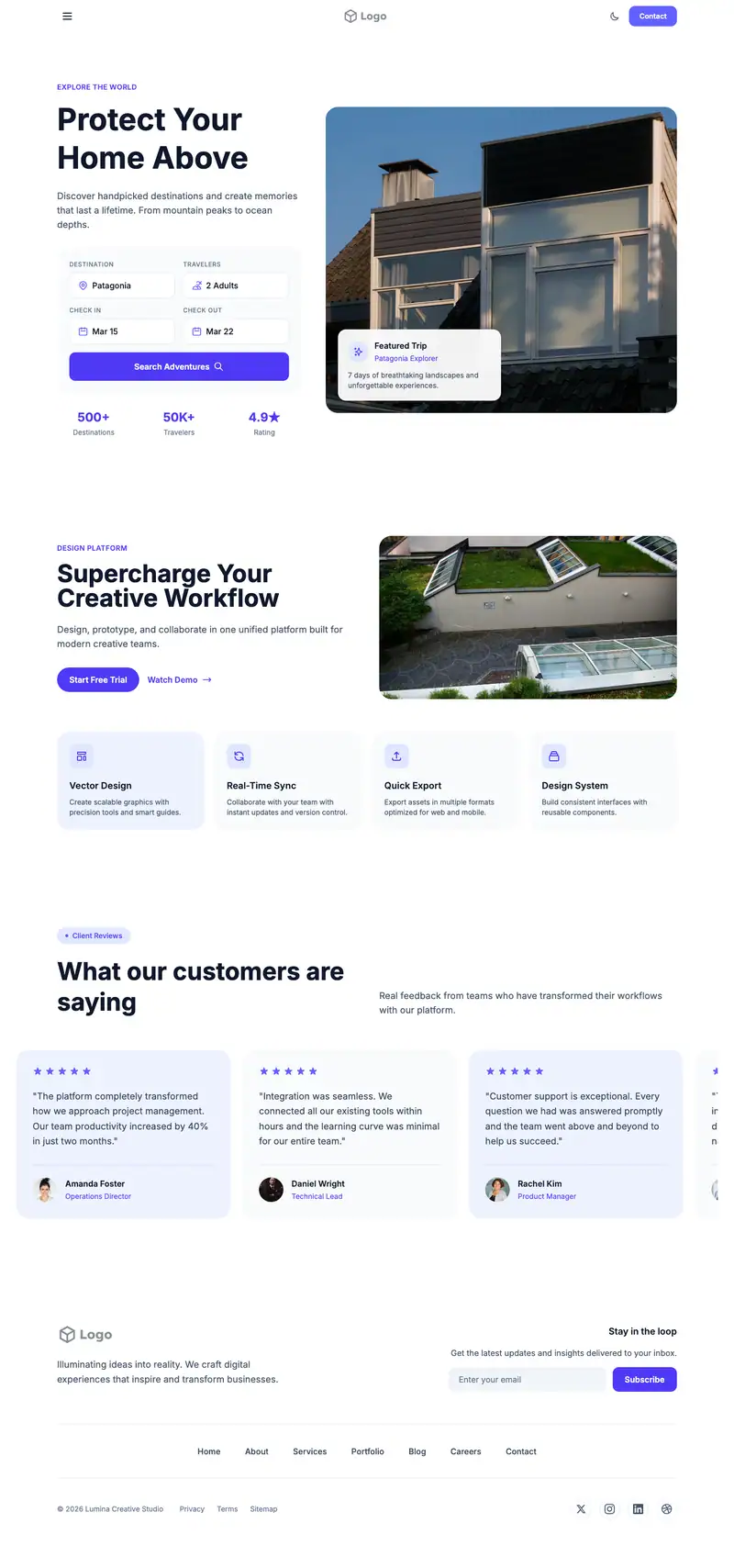 Residential Roofing template