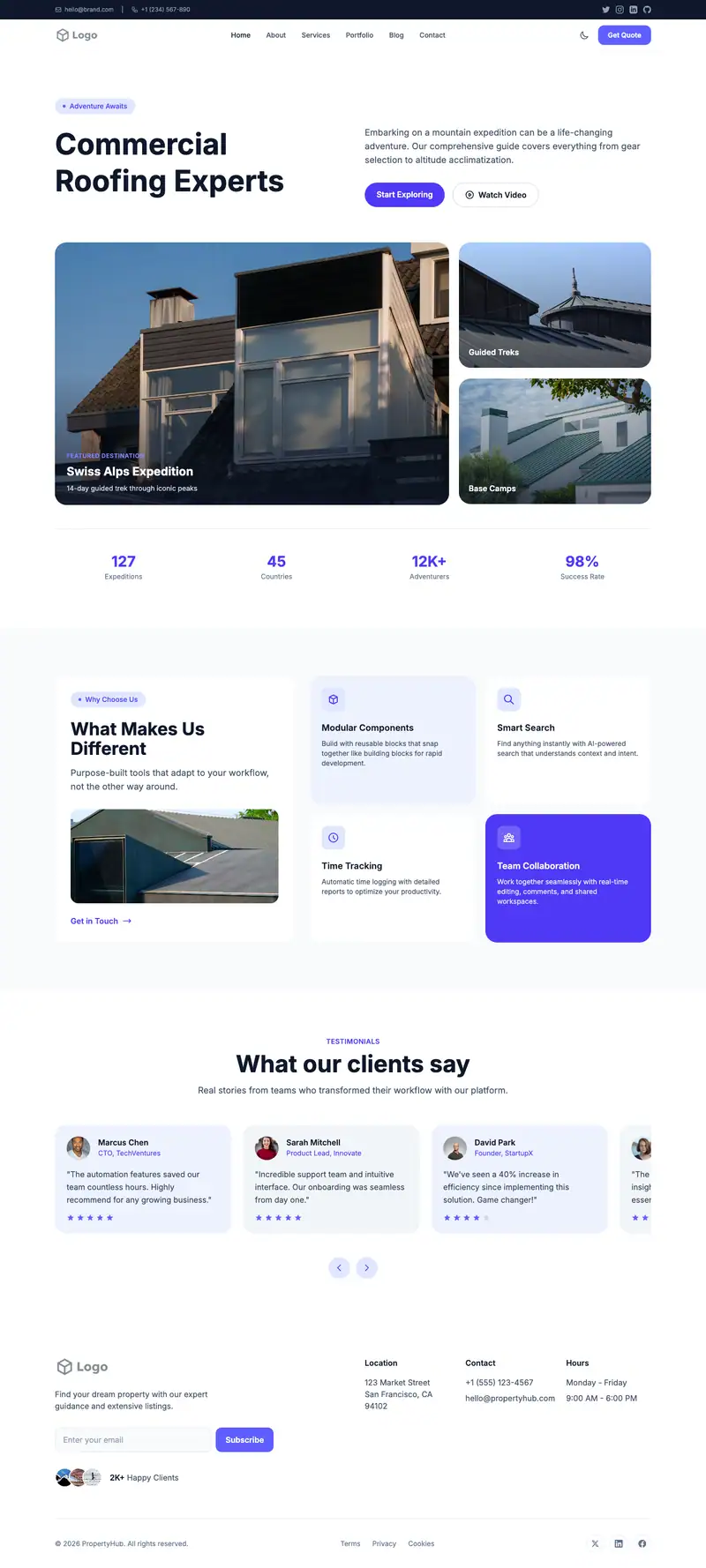 Commercial Roofing template
