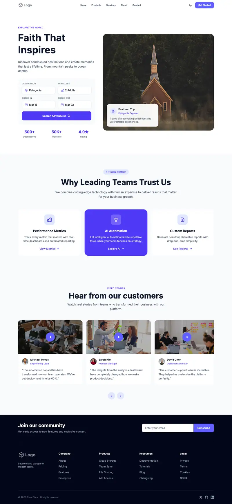 Church Website template