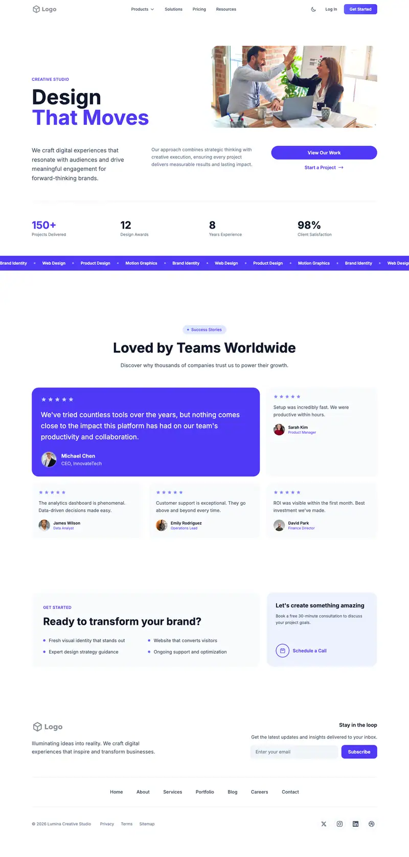 Minimal Portfolio template