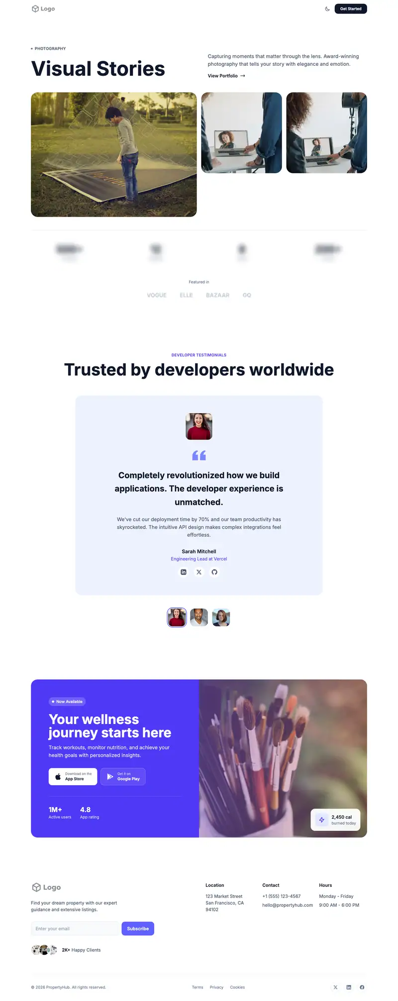 Dark Portfolio template