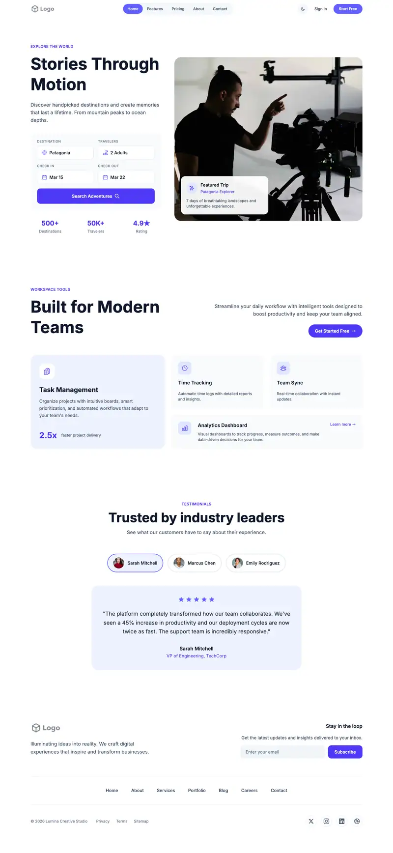 Videographer Portfolio template