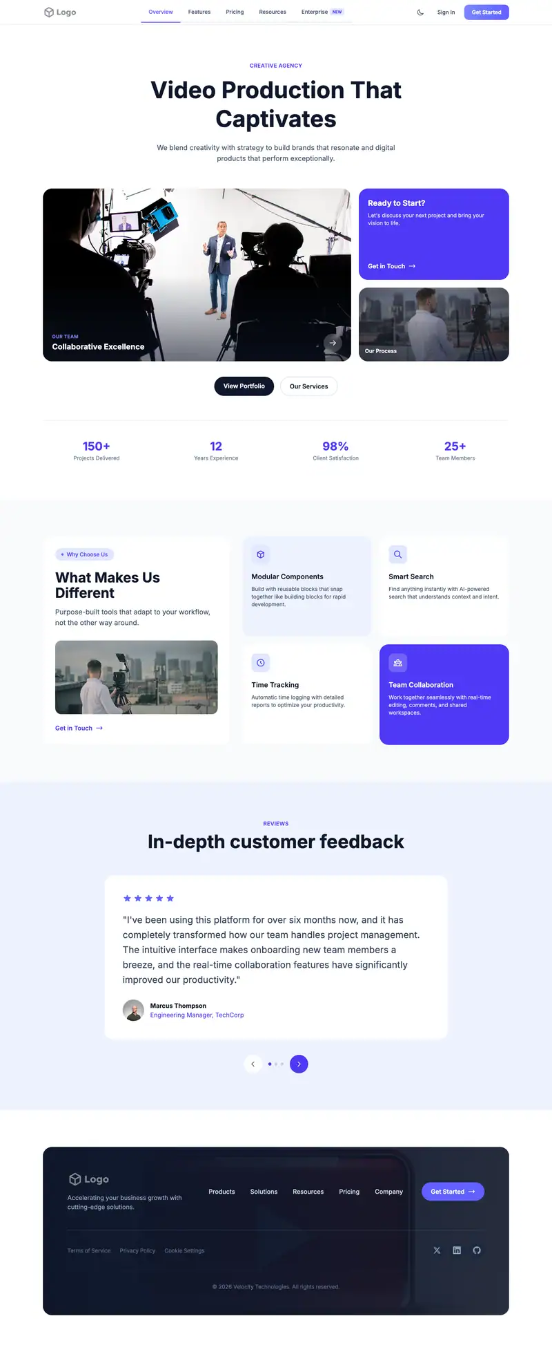 Commercial Video Production template
