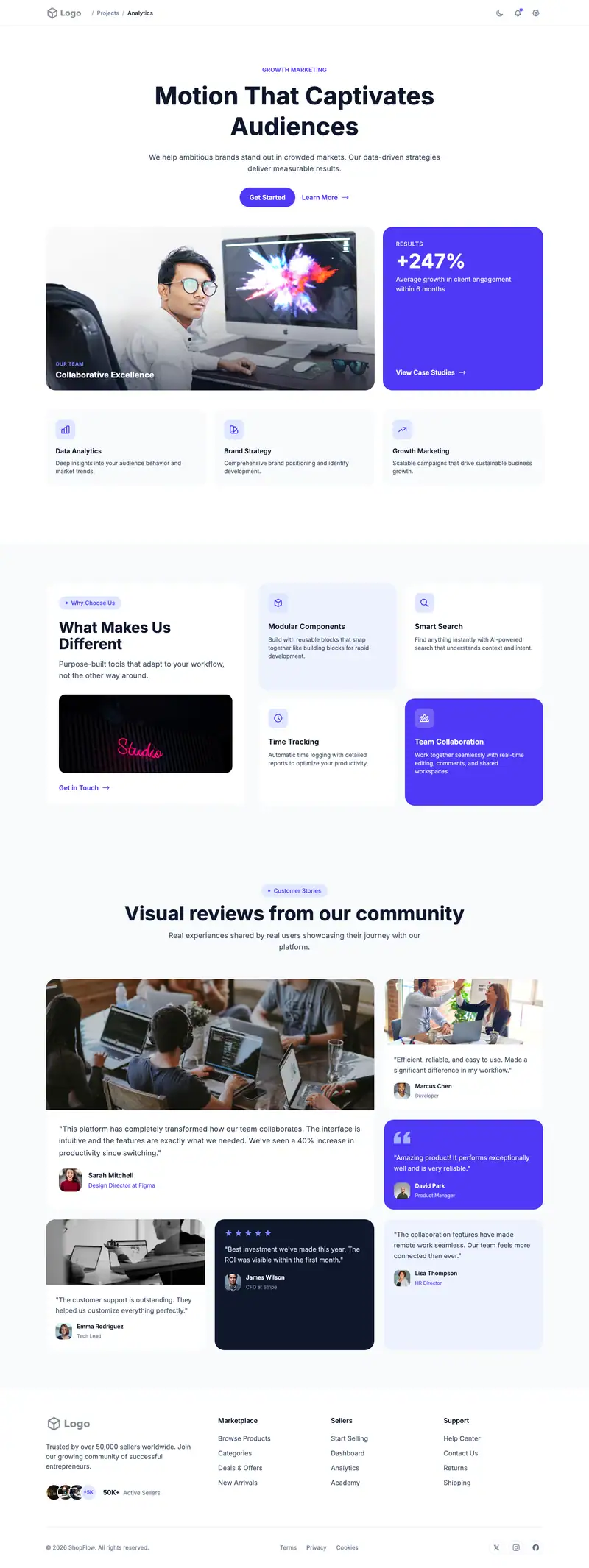 Motion Designer Portfolio template