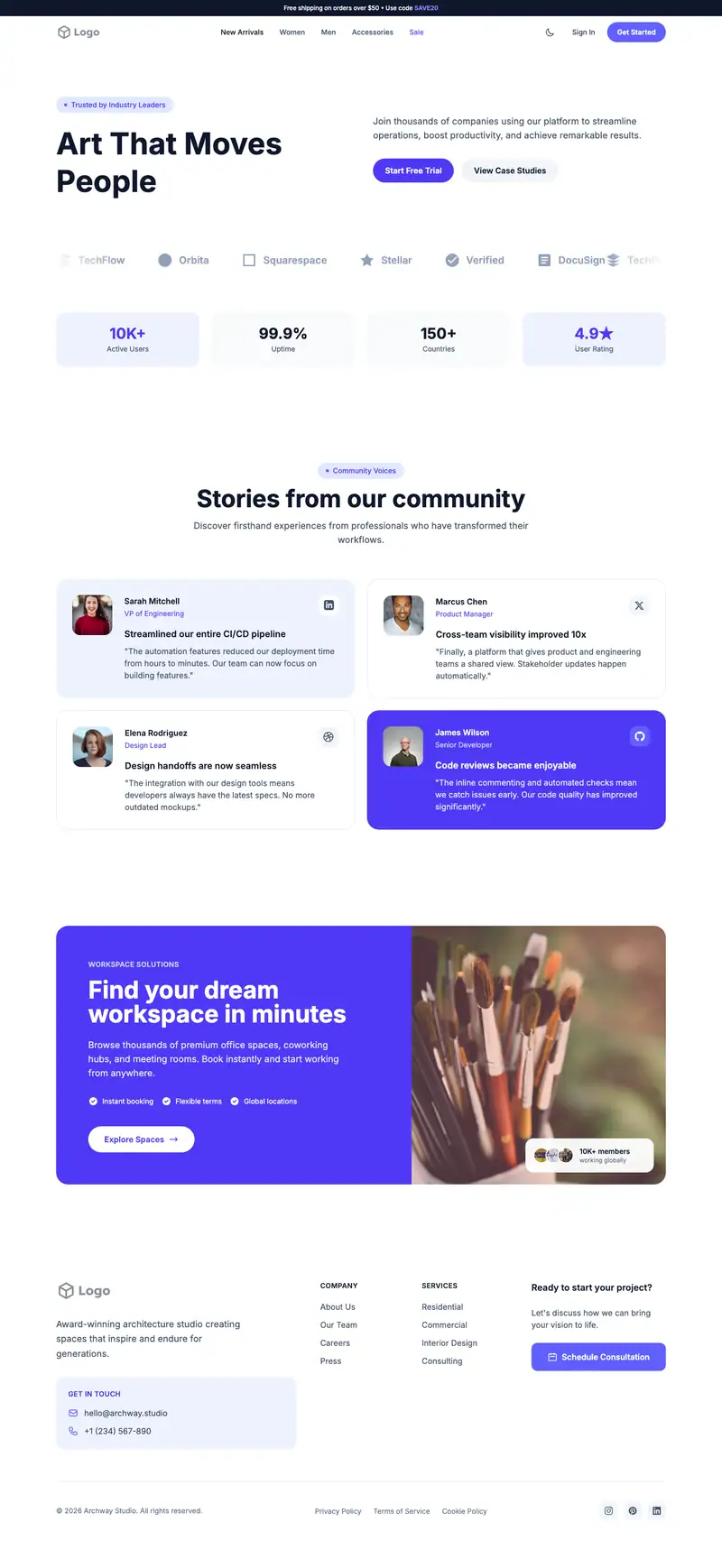Artist Portfolio template