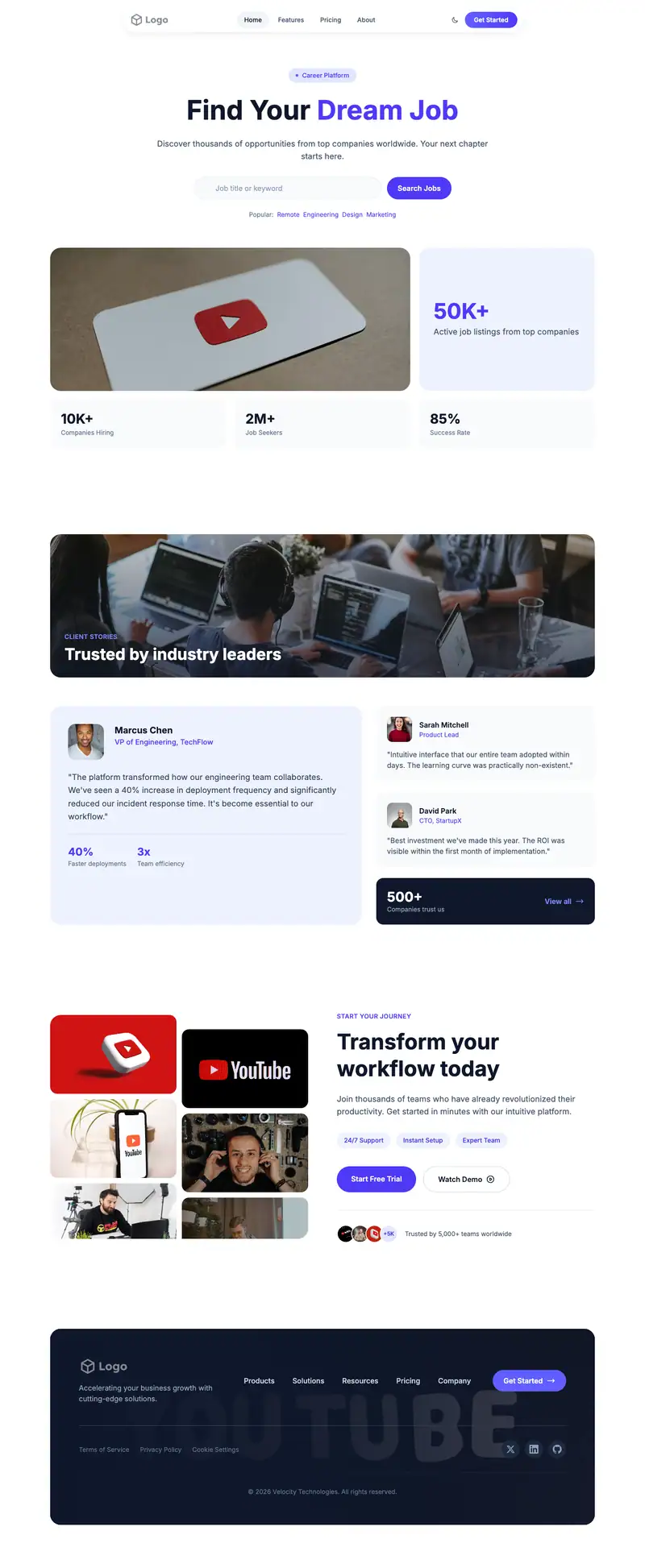 Youtube Creator template