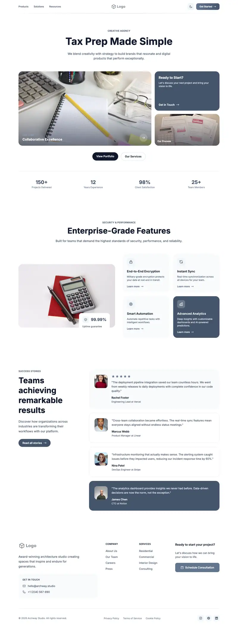 Tax Preparation template