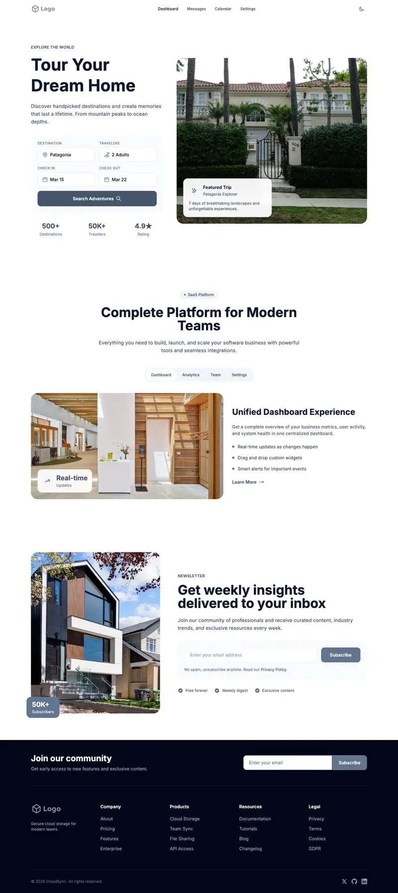 Property Showcase template