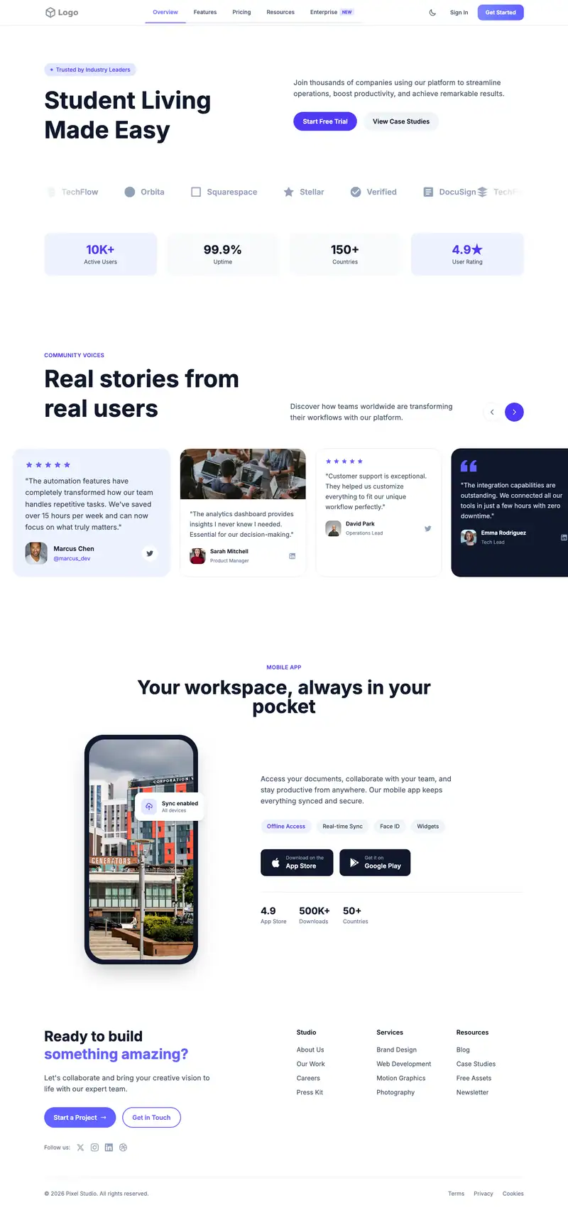 Student Housing template