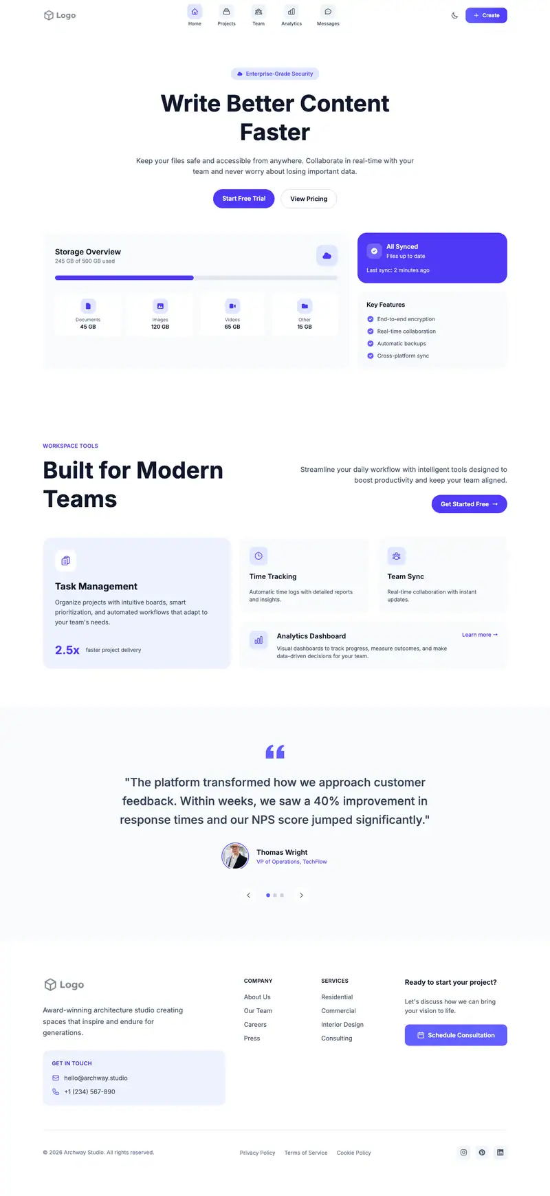 Ai Writing Tool template