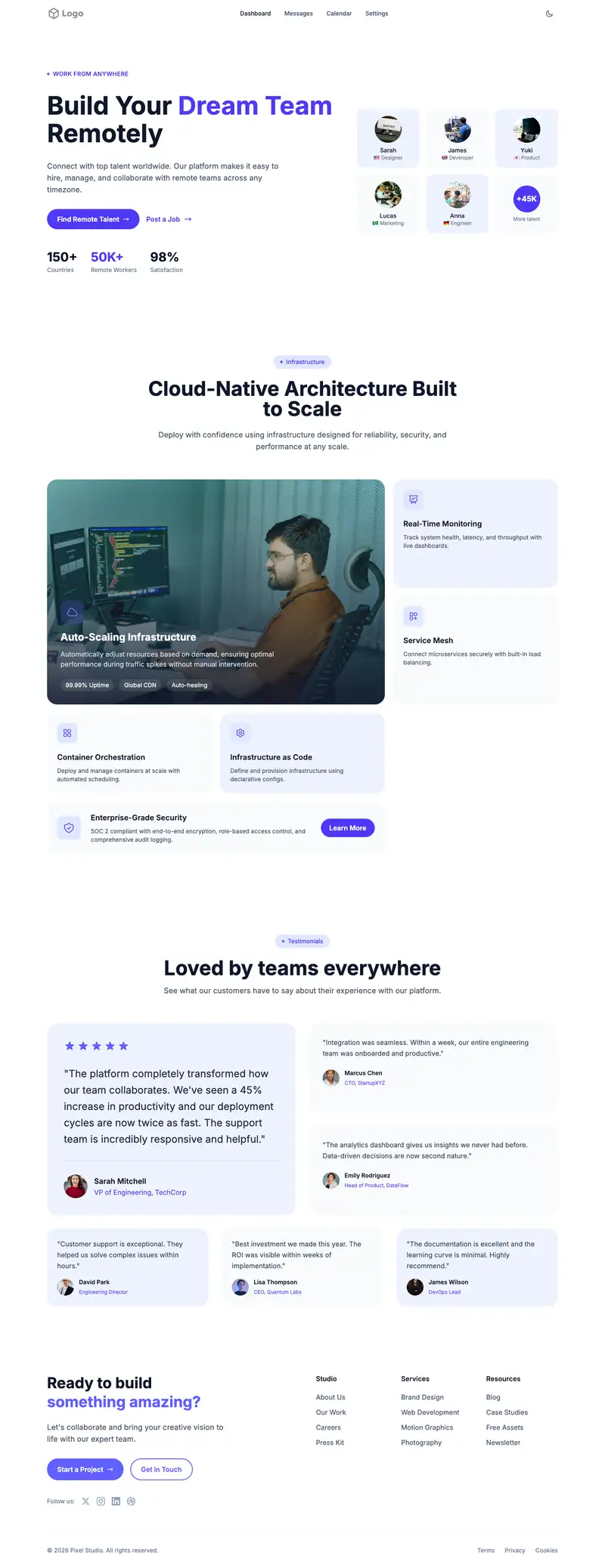Customer Support Platform template