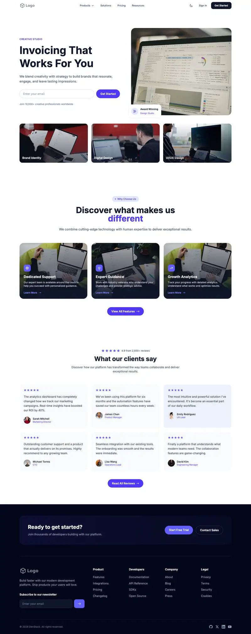 Invoicing Platform template