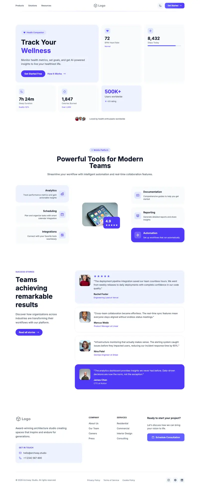 Play Store Landing template