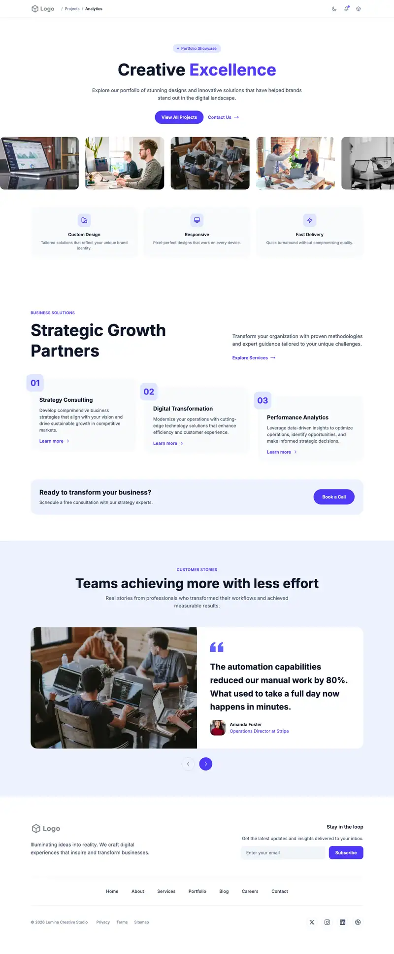 Universal App Landing template