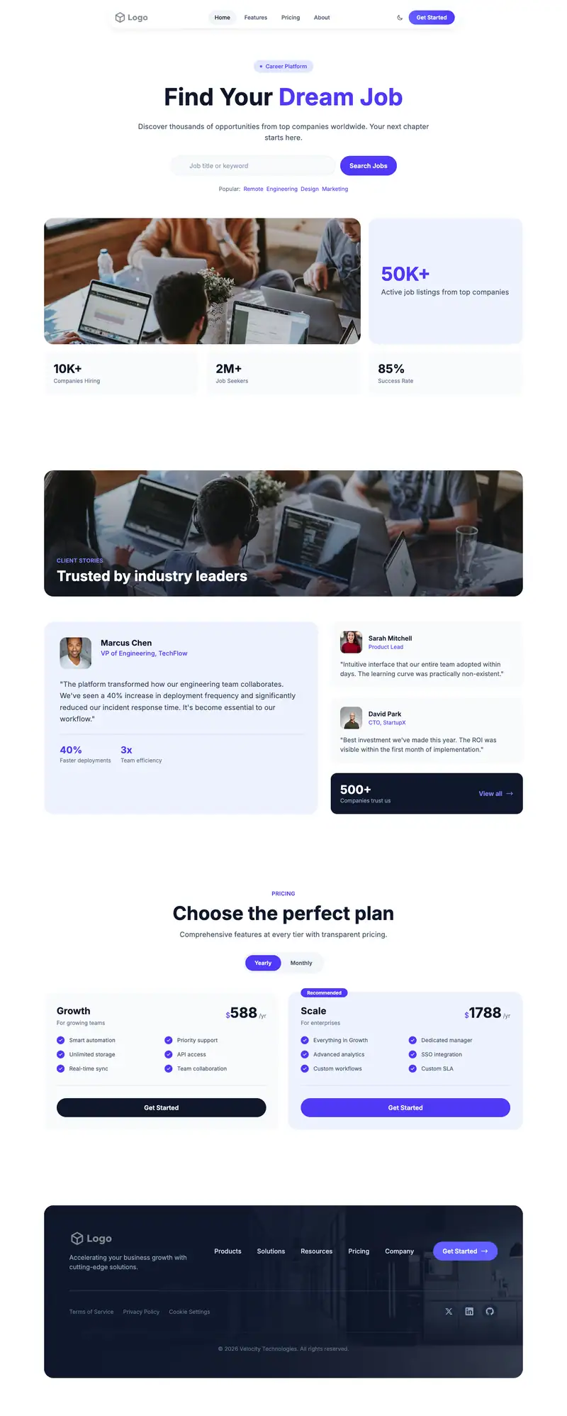 Job Listing Platform template