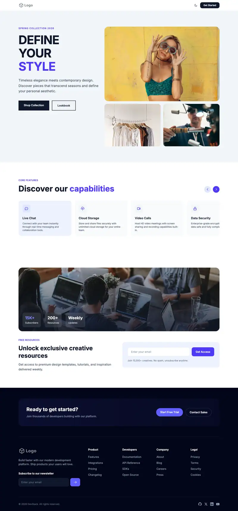 Token Launch Page template