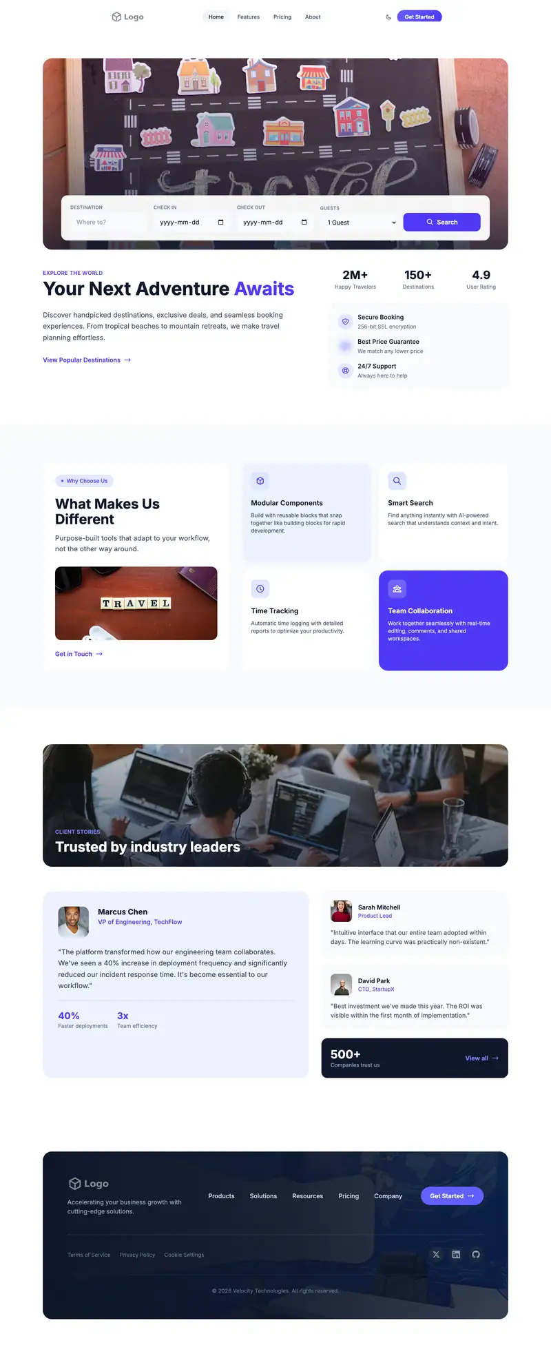 Travel Agency template