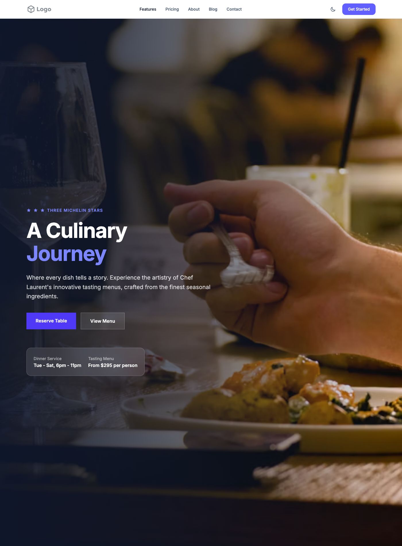 Fine Dining Restaurant Template preview