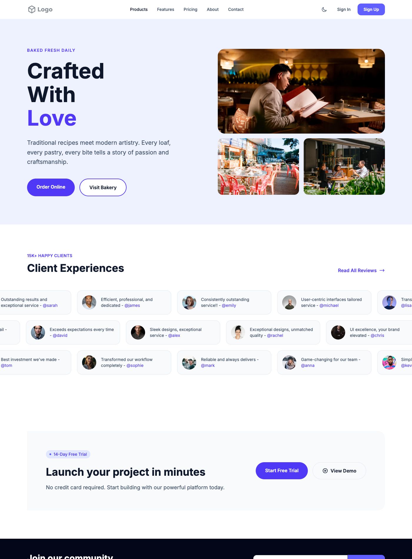 Casual Restaurant Template preview
