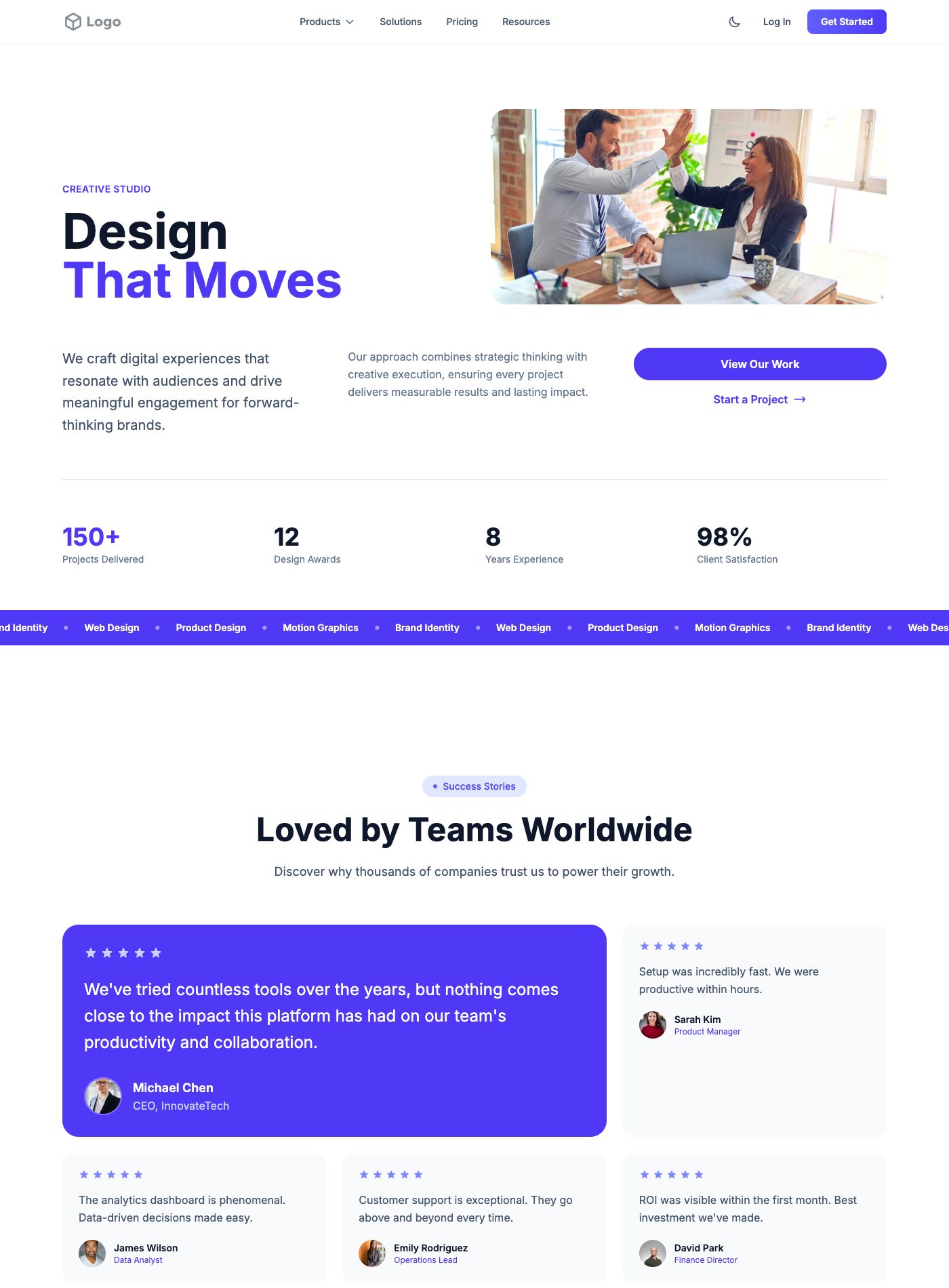 Minimal Design Portfolio Template preview